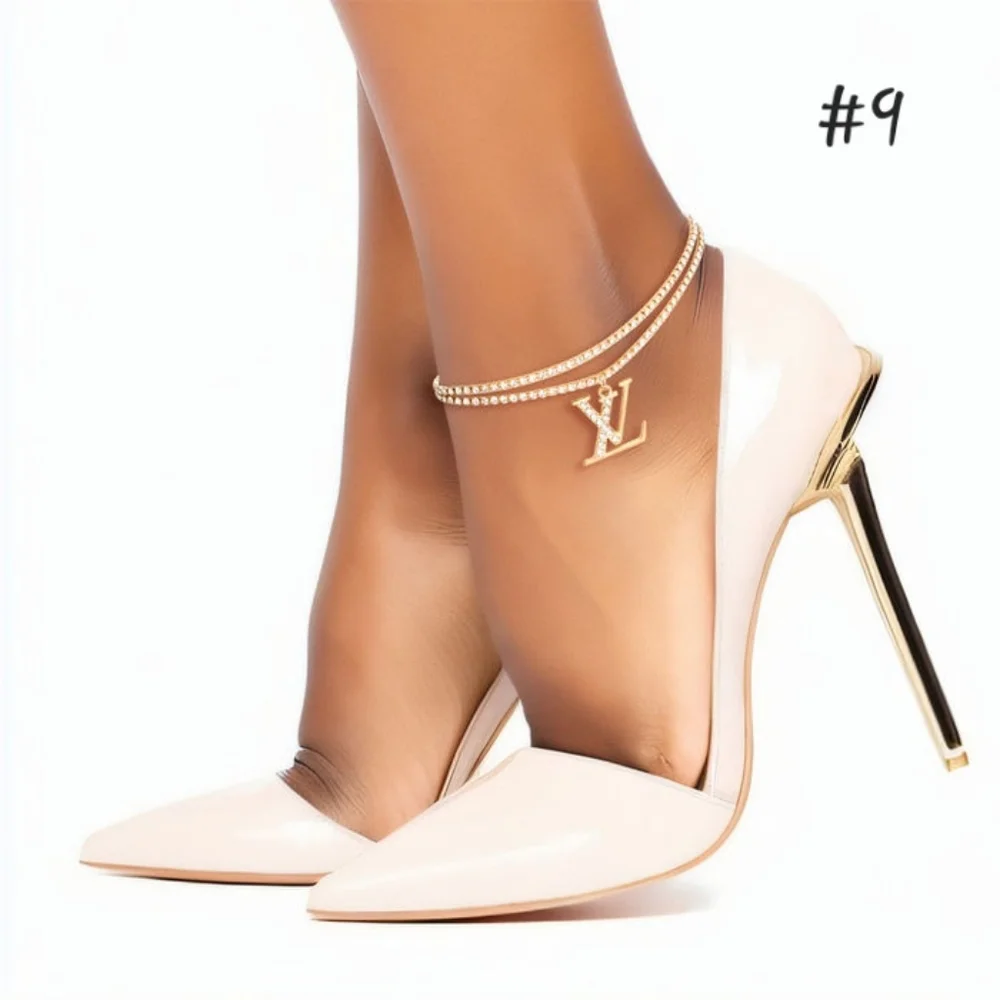 Iced Chain Anklets - Picture 1 of 3